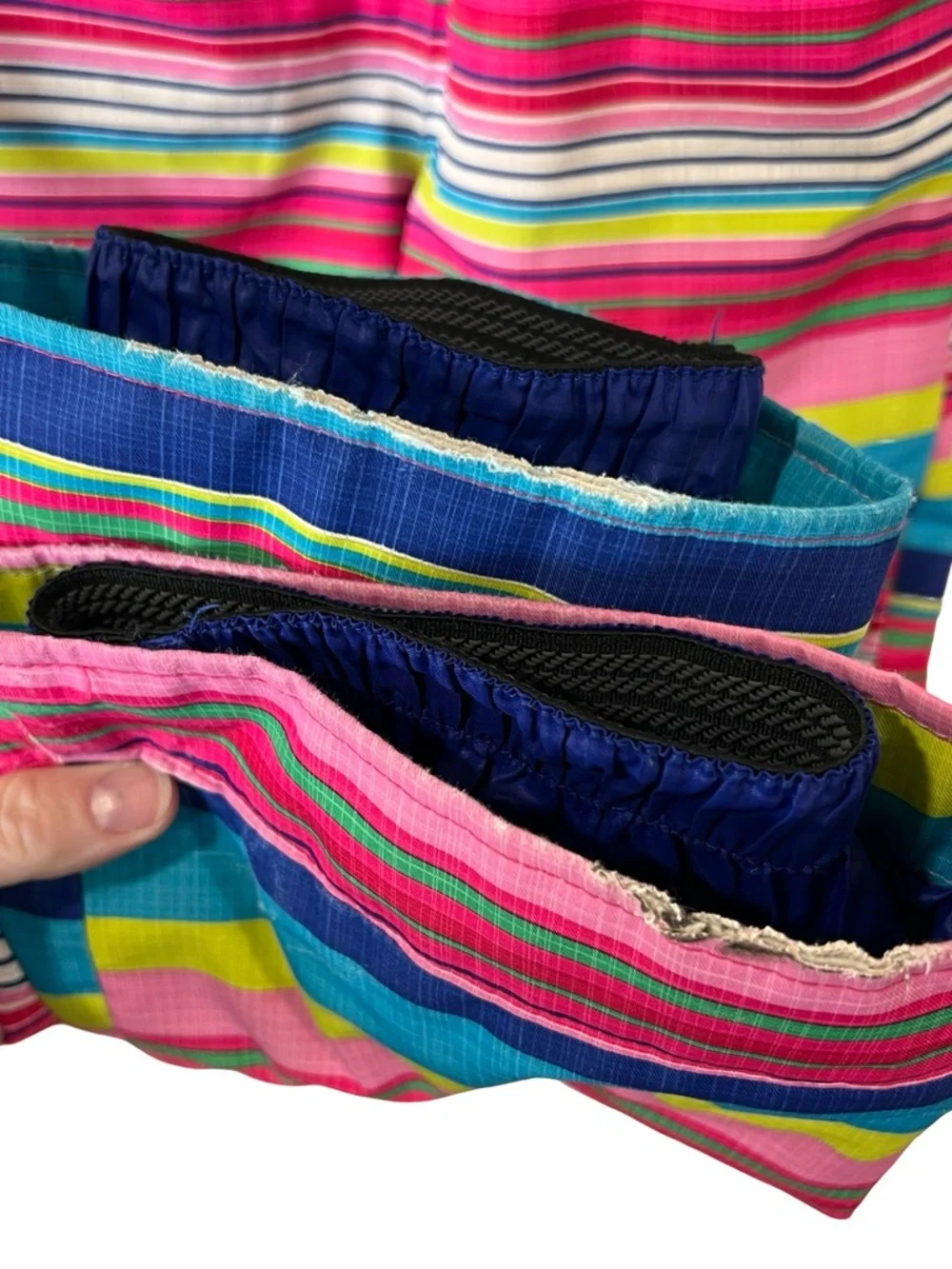 Obermeyer Snowverall I-Grow Girls Size 8 Bright Pink Multi-Stripe‎ Snow Bibb